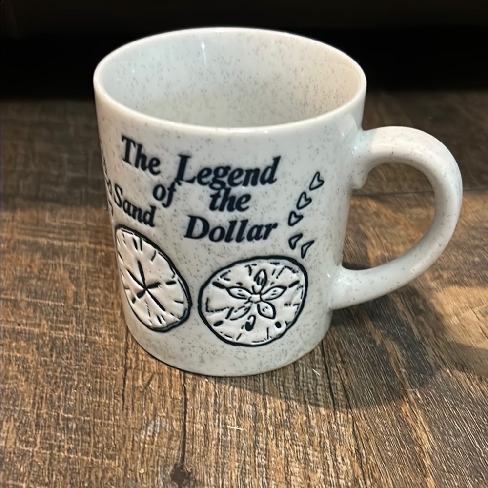 The Legend of Sand Dollar Coffee Tea Mug Cup Vintage Nice Condition! Made Japan